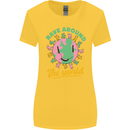 Rave Around the World Dance Music Raver Acid Womens Wider Cut T-Shirt Yellow