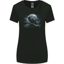 Raven & Ocean Full Moon Crow Viking Womens Wider Cut T-Shirt Black