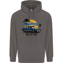 Real American Muscle Car Fastback Mens 80% Cotton Hoodie Charcoal