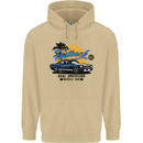 Real American Muscle Car Fastback Mens 80% Cotton Hoodie Sand