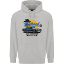 Real American Muscle Car Fastback Mens 80% Cotton Hoodie Sports Grey
