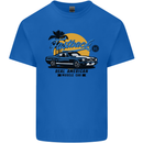 Real American Muscle Car Fastback Mens Cotton T-Shirt Tee Top Royal Blue