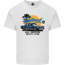 Real American Muscle Car Fastback Mens Cotton T-Shirt Tee Top White