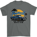 Real American Muscle Car Fastback Mens T-Shirt 100% Cotton Charcoal