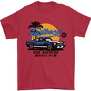 Real American Muscle Car Fastback Mens T-Shirt 100% Cotton Red