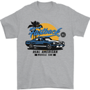 Real American Muscle Car Fastback Mens T-Shirt 100% Cotton Sports Grey