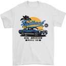 Real American Muscle Car Fastback Mens T-Shirt 100% Cotton White