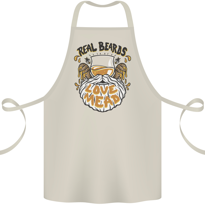 Real Beards Love Mead Funny Beer Alcohol Cotton Apron 100% Organic Natural