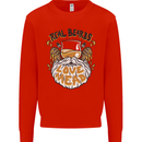Real Beards Love Mead Funny Beer Alcohol Kids Sweatshirt Jumper Bright Red
