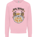 Real Beards Love Mead Funny Beer Alcohol Kids Sweatshirt Jumper Light Pink