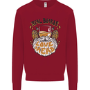 Real Beards Love Mead Funny Beer Alcohol Kids Sweatshirt Jumper Red