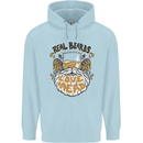 Real Beards Love Mead Funny Beer Alcohol Mens 80% Cotton Hoodie Light Blue