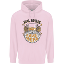 Real Beards Love Mead Funny Beer Alcohol Mens 80% Cotton Hoodie Light Pink