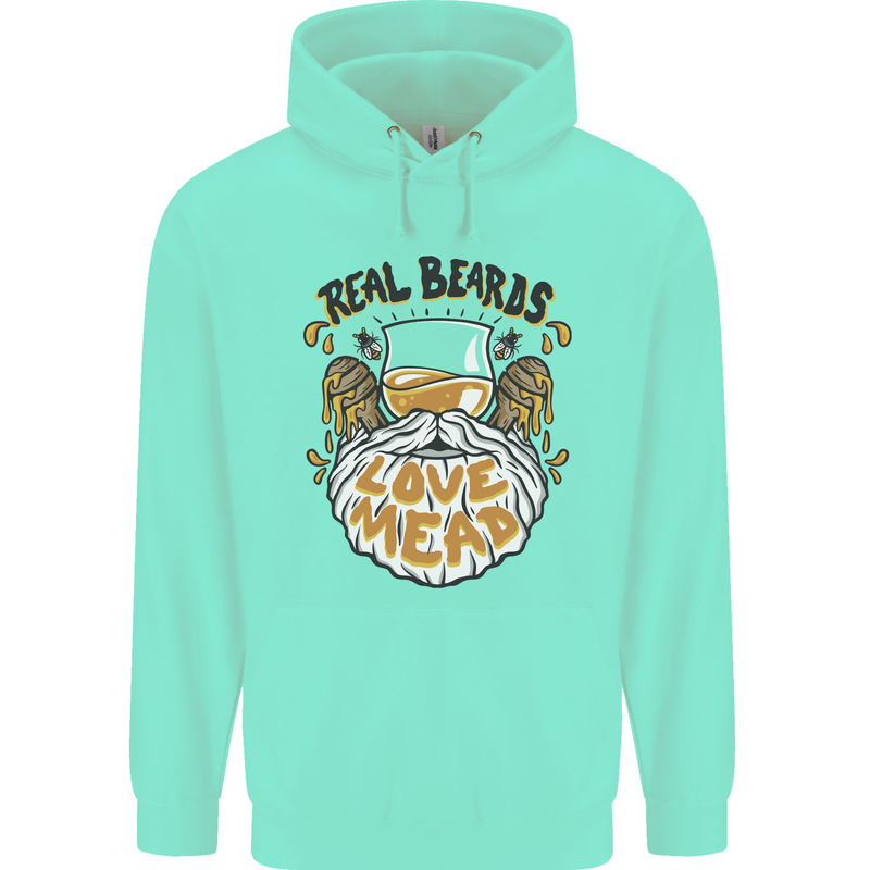 Real Beards Love Mead Funny Beer Alcohol Mens 80% Cotton Hoodie Peppermint