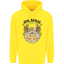 Real Beards Love Mead Funny Beer Alcohol Mens 80% Cotton Hoodie Yellow