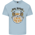 Real Beards Love Mead Funny Beer Alcohol Mens Cotton T-Shirt Tee Top Light Blue