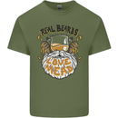 Real Beards Love Mead Funny Beer Alcohol Mens Cotton T-Shirt Tee Top Military Green