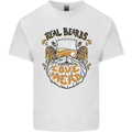 Real Beards Love Mead Funny Beer Alcohol Mens Cotton T-Shirt Tee Top White