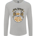 Real Beards Love Mead Funny Beer Alcohol Mens Long Sleeve T-Shirt Sports Grey