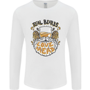 Real Beards Love Mead Funny Beer Alcohol Mens Long Sleeve T-Shirt White