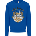 Real Beards Love Mead Funny Beer Alcohol Mens Sweatshirt Jumper Royal Blue