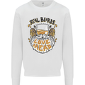 Real Beards Love Mead Funny Beer Alcohol Mens Sweatshirt Jumper White