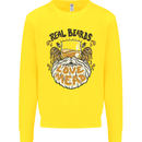 Real Beards Love Mead Funny Beer Alcohol Mens Sweatshirt Jumper Yellow