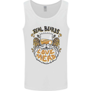 Real Beards Love Mead Funny Beer Alcohol Mens Vest Tank Top White