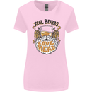 Real Beards Love Mead Funny Beer Alcohol Womens Wider Cut T-Shirt Light Pink