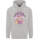 Real Easter Bunny Funny Cat With Eggs Mens 80% Cotton Hoodie Sports Grey