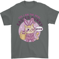 Real Easter Bunny Funny Cat With Eggs Mens T-Shirt 100% Cotton Charcoal