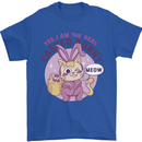 Real Easter Bunny Funny Cat With Eggs Mens T-Shirt 100% Cotton Royal Blue