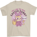 Real Easter Bunny Funny Cat With Eggs Mens T-Shirt 100% Cotton Sand