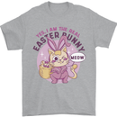 Real Easter Bunny Funny Cat With Eggs Mens T-Shirt 100% Cotton Sports Grey