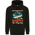 Real Grandmas Go Kayaking Funny Kayak Childrens Kids Hoodie Black