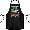 Real Grandmas Go Kayaking Funny Kayak Cotton Apron 100% Organic Black