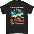 Real Grandmas Go Kayaking Funny Kayak Mens Gildan Cotton T-Shirt Black