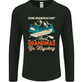 Real Grandmas Go Kayaking Funny Kayak Mens Long Sleeve T-Shirt Black