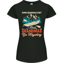 Real Grandmas Go Kayaking Funny Kayak Womens Petite Cut T-Shirt Black