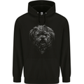 Realistic Shih Tzu Dog Mens 80% Cotton Hoodie Black