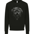 Realistic Shih Tzu Dog Mens Sweatshirt Jumper Black