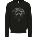 Realistic Shih Tzu Dog Mens Sweatshirt Jumper Black