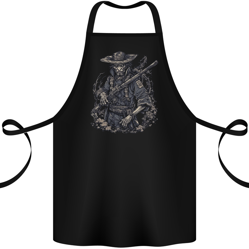 Rebel Zombie Soldier Demon Army Malitia Cotton Apron 100% Organic Black