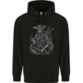 Rebel Zombie Soldier Demon Army Malitia Mens 80% Cotton Hoodie Black