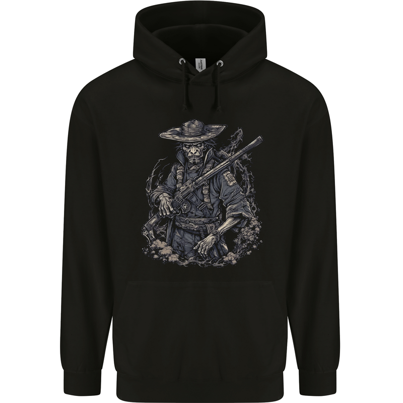 Rebel Zombie Soldier Demon Army Malitia Mens 80% Cotton Hoodie Black