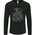 Rebel Zombie Soldier Demon Army Malitia Mens Long Sleeve T-Shirt Black