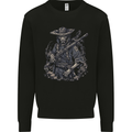 Rebel Zombie Soldier Demon Army Malitia Mens Sweatshirt Jumper Black