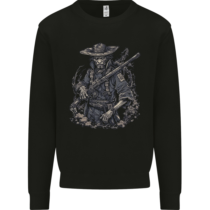 Rebel Zombie Soldier Demon Army Malitia Mens Sweatshirt Jumper Black