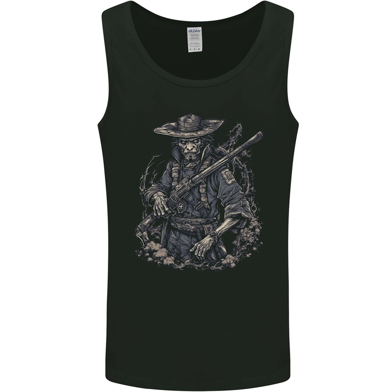Rebel Zombie Soldier Demon Army Malitia Mens Vest Tank Top Black