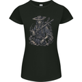 Rebel Zombie Soldier Demon Army Malitia Womens Petite Cut T-Shirt Black